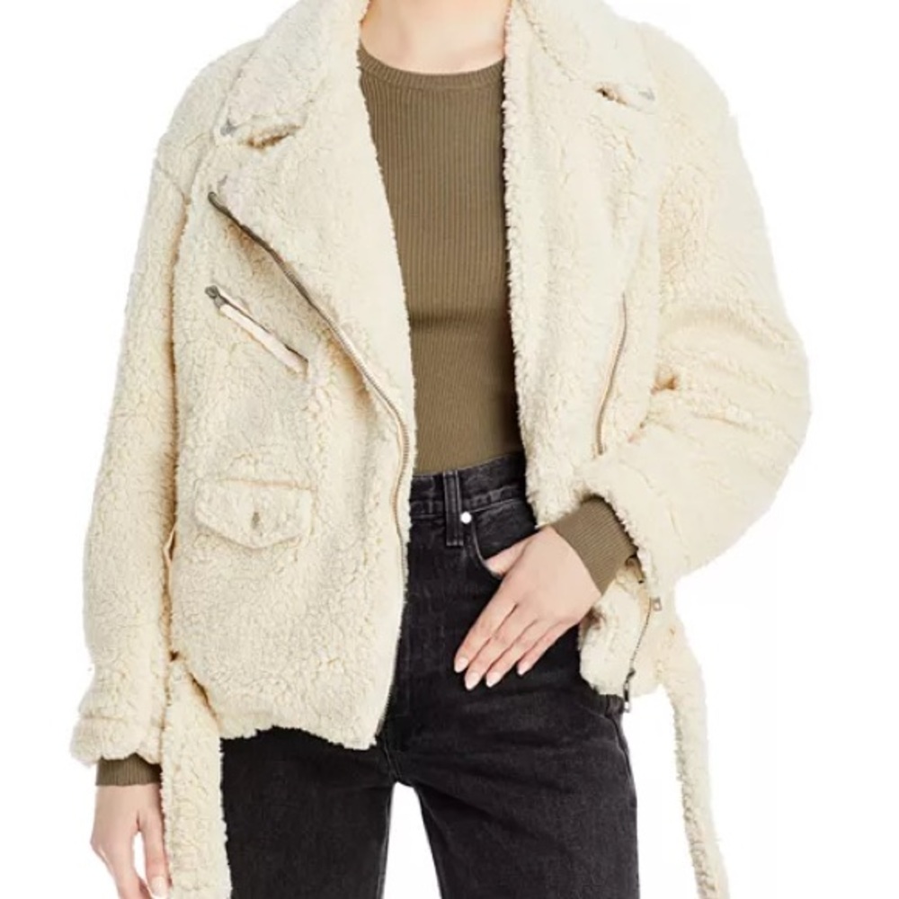 Faux Shearling Moto Jacket